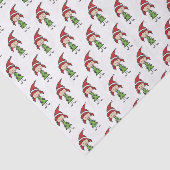 Papier Mousseline Enfants Sympa Caractère de Noël Rouge Blanc Vert (Détail)