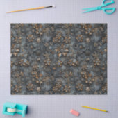 Papier Mousseline Engrenages à vapeur, Fleurs métalliques Motif Déco (Artisanat)