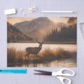 Papier Mousseline Énorme cerf à cheval sur le lac Mountain (Artisanat)