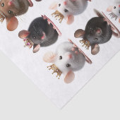 Papier Mousseline Ensemble Adorable avec souris avec Crowns Coupes F (Détail)