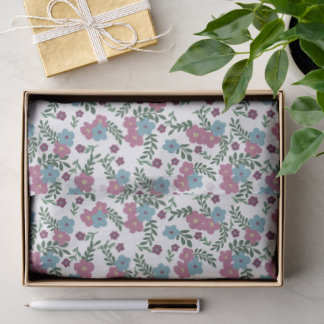 Papier Mousseline Ensemble de 3 - Motif floral bohème en rose, taupe