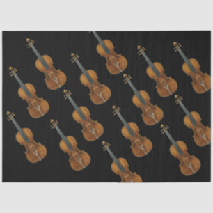Papier Mousseline Ensemble de violon Stradivari en noir