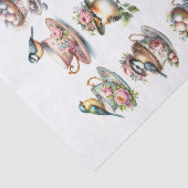 Papier Mousseline Ensemble d'oiseaux mignons avec des Casquettes ass (Détail)