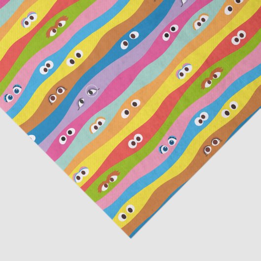 Papier Mousseline Ensemble Motif des yeux (Détail)