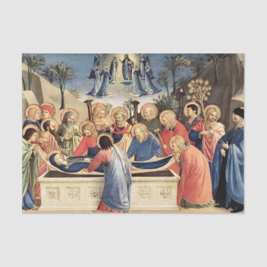 Papier Mousseline Enterrement de la Vierge par Fra Angelico (Recto)