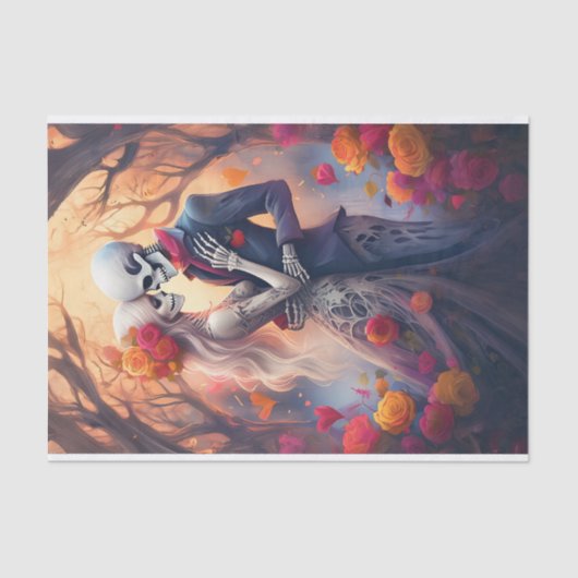 Papier Mousseline Entouré d'Amour Éternel, Firey Gothic Love (Recto)