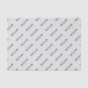Papier Mousseline Entreprise Logo Marque Personnalisée Léger Gris