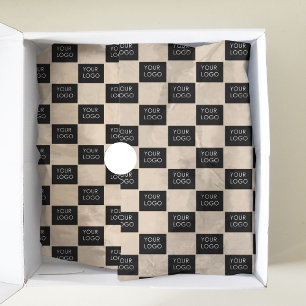 Papier Mousseline Entreprise moderne Logo commercial Promo Emballage