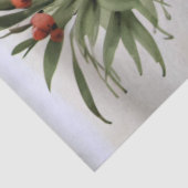 Papier Mousseline Enveloppe cadeau de Noël Oiseau et Holly (Détail)