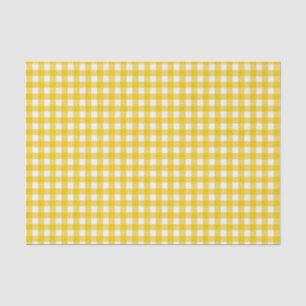 Papier Mousseline Enveloppe de cadeau jaune et blanche de tissu de