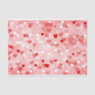 Papier Mousseline Enveloppement cadeau en tissu de coeur rouge