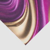 Papier Mousseline Enveloppement cadeau moderne-Fuchsia violet et or- (Détail)