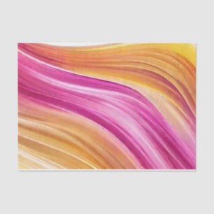 Papier Mousseline Enveloppement Cadeau Moderne Rose Orange Jaune -