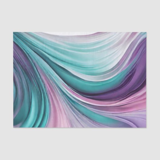 Papier Mousseline Enveloppement cadeau moderne-violet et Turquoise= (Recto)