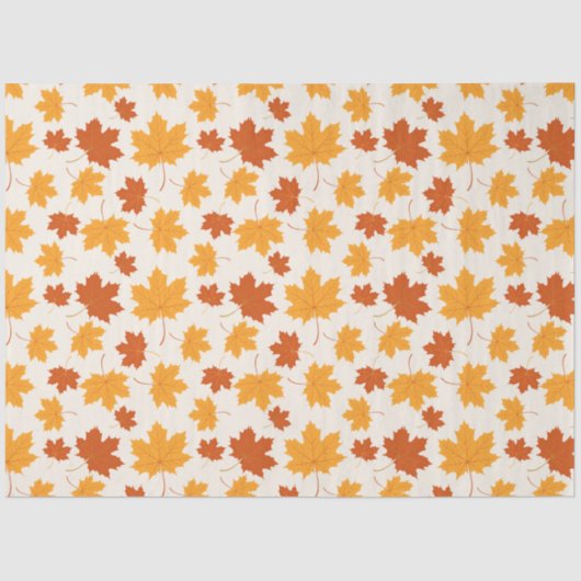 Papier Mousseline Enveloppement Cadeau Papier Tissu Automne Feuilles (Recto)