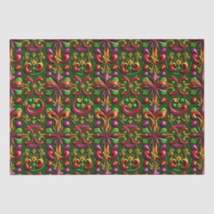 Papier Mousseline ~ Enveloppement de Noël multicolore ~