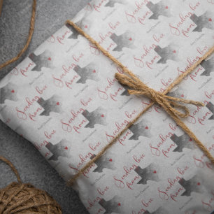 Papier Mousseline Envoi d'amour du Texas - Saint Valentin