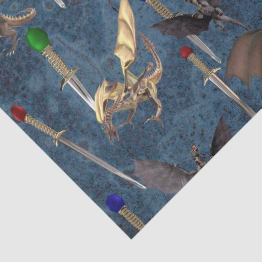 Papier Mousseline Épée et dragon (Détail)