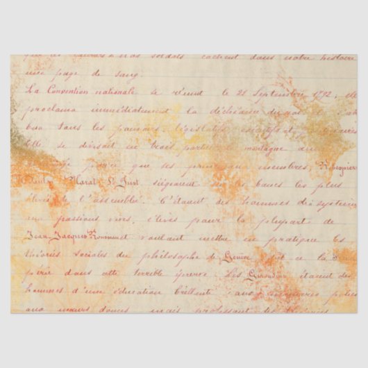 Papier Mousseline Ephemera Automne Papiers Series Design 8 (Recto)