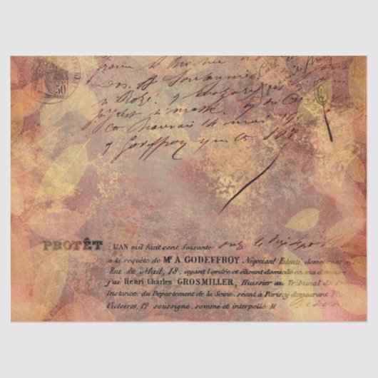 Papier Mousseline Ephemera Autumn Paper Series Design 19 (Recto)