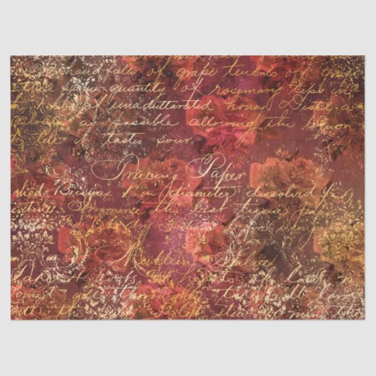 Papier Mousseline Ephemera Autumn Paper Series Design 20 (Recto)