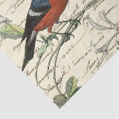 Papier Mousseline Ephemera Bird et Script (Détail)