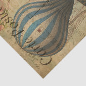 Papier Mousseline Ephemera Blue Hot Air Balloon Découpage (Détail)
