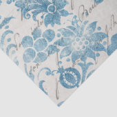 Papier Mousseline Ephemera Blue Paper Series Design 11 (Détail)