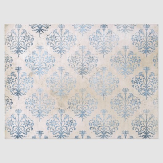 Papier Mousseline Ephemera Blue Paper Series Design 2 (Recto)