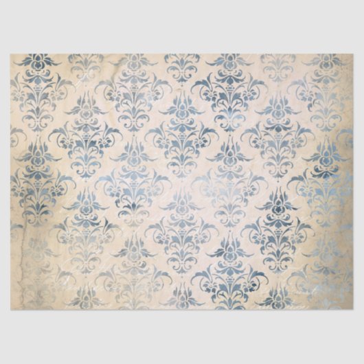 Papier Mousseline Ephemera Blue Paper Series Design 3 (Recto)