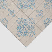 Papier Mousseline Ephemera Blue Paper Series Design 8 (Détail)