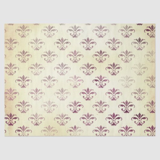 Papier Mousseline Ephemera Bourgogne Papier série Design 2 (Recto)