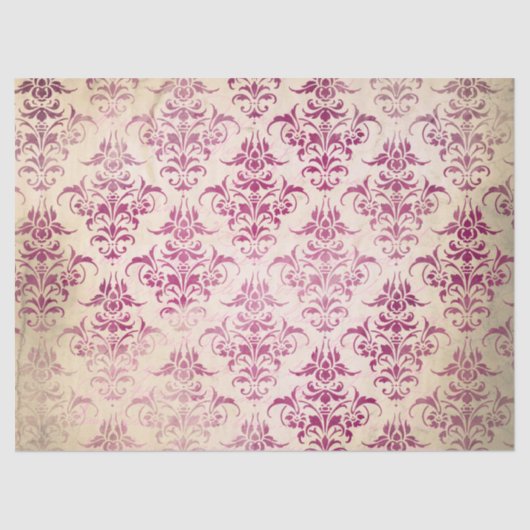 Papier Mousseline Ephemera Burgundy Papier Series Design 18 (Recto)