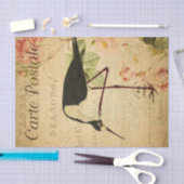 Papier Mousseline Ephemera Carte Postale Française Avocent Bird Deco (Artisanat)