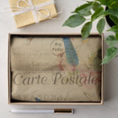 Papier Mousseline Ephemera Carte Postale Française Blue Jay Déchoupa (Cadeau)