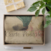 Papier Mousseline Ephemera Carte Postale Française Cactus Découpage  (Cadeau)