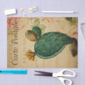Papier Mousseline Ephemera Carte Postale Française Cactus Découpage  (Artisanat)