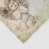 Papier Mousseline Ephemera Carte Postale Française Cute Baby Angle D (Détail)