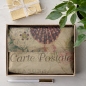 Papier Mousseline Ephemera Carte Postale Française Découpage Coques  (Cadeau)