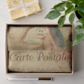 Papier Mousseline Ephemera Carte Postale Française Peacock Découpage (Cadeau)