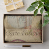 Papier Mousseline Ephemera Carte Postale Française Petit Angle Décou (Cadeau)