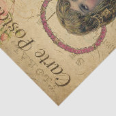 Papier Mousseline Ephemera Carte Postale Française Petit Angle Décou (Détail)