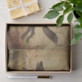 Papier Mousseline Ephemera Carte Postale Française Running Wolf Deco (Cadeau)