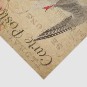 Papier Mousseline Ephemera Carte Postale Française Tern Bird Decoupa (Détail)