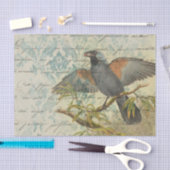 Papier Mousseline Ephemera Damask Bird (Artisanat)