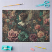 Papier Mousseline Ephemera Dame victorienne, Roses, Découpage Floral (Artisanat)