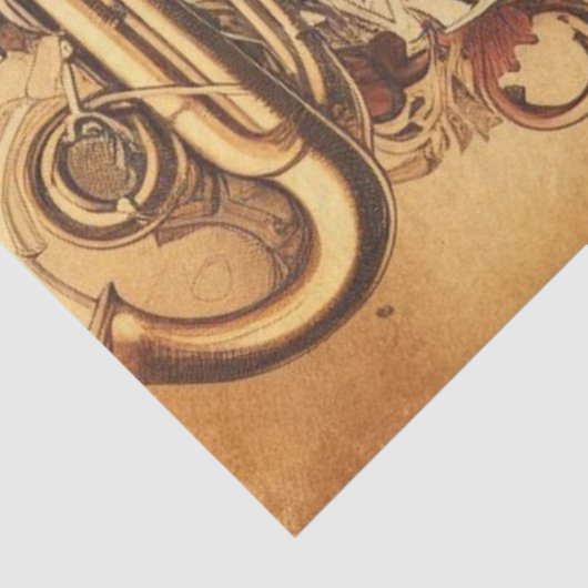 Papier Mousseline Ephemera Découpage Mobilier Scrapbooking Musique (Détail)