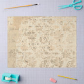 Papier Mousseline Ephemera Distressed Paper Series Design 17 (Artisanat)