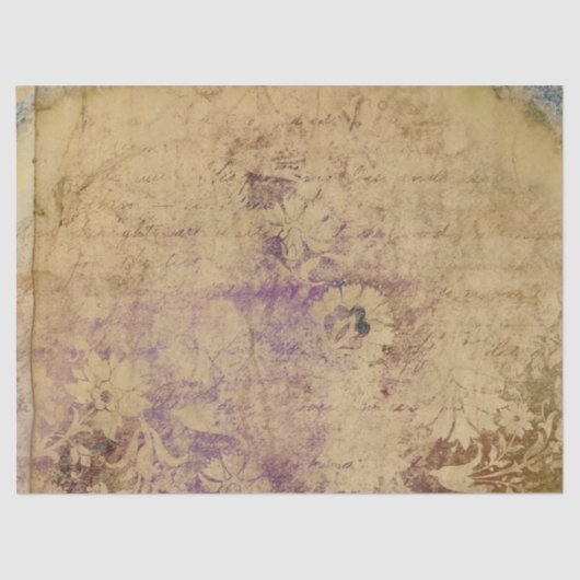 Papier Mousseline Ephemera Distressed Paper Series Design 18 (Recto)