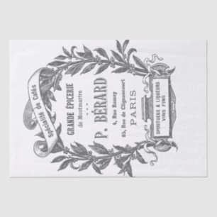 Papier Mousseline Ephemera Épicerie Marché Cuisine Découpage